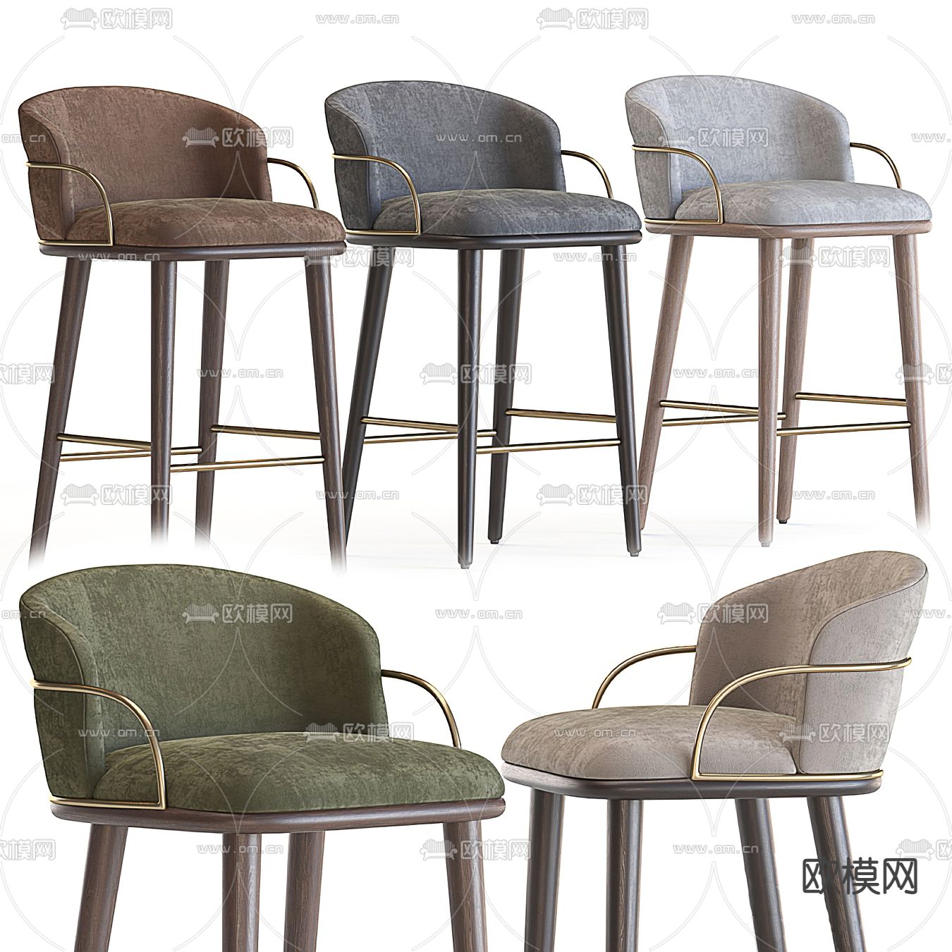 现代吧椅 吧凳3d模型下载