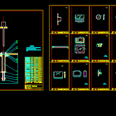  补偿孔测量仪节点大样 
