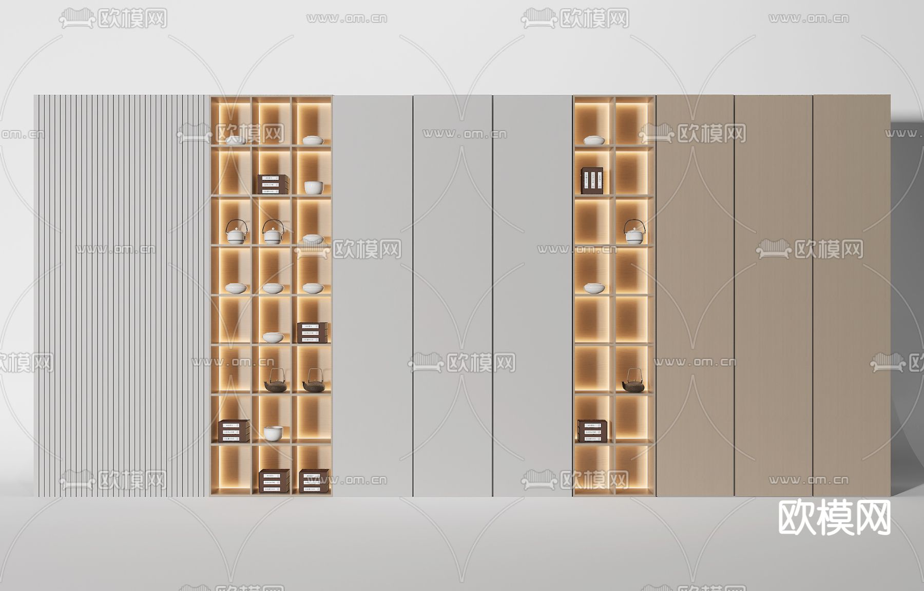 新中式装饰柜 储物柜3d模型
