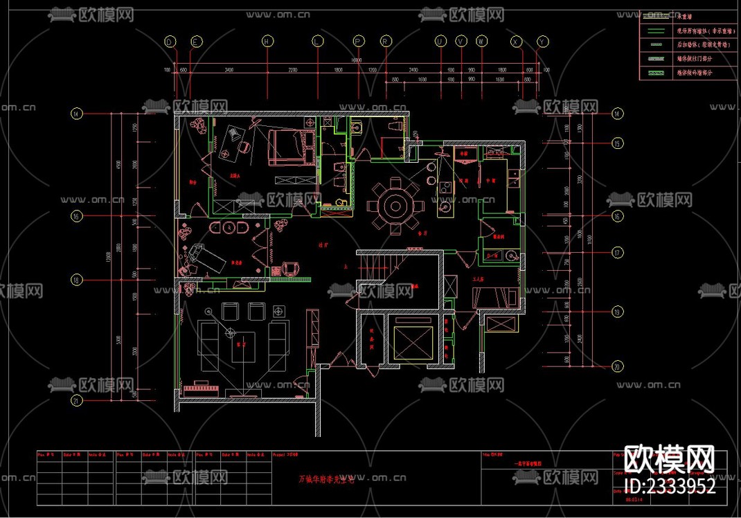 高档别墅cad施工图-免费3dmax模型库-欧模网