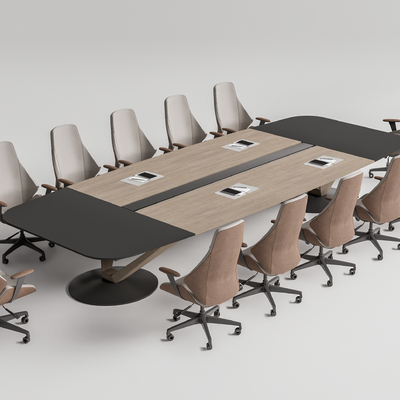 现代会议桌椅su模型