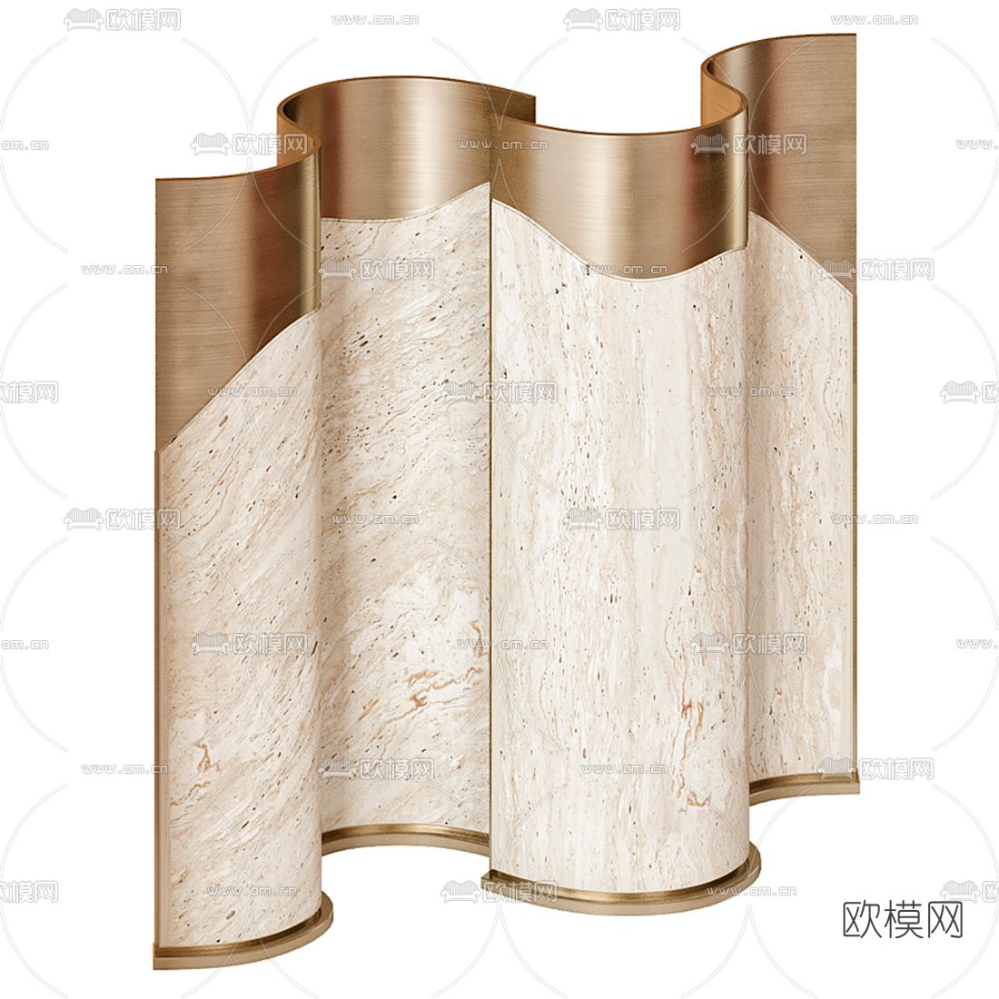 现代屏风3d模型下载（渲染图2）