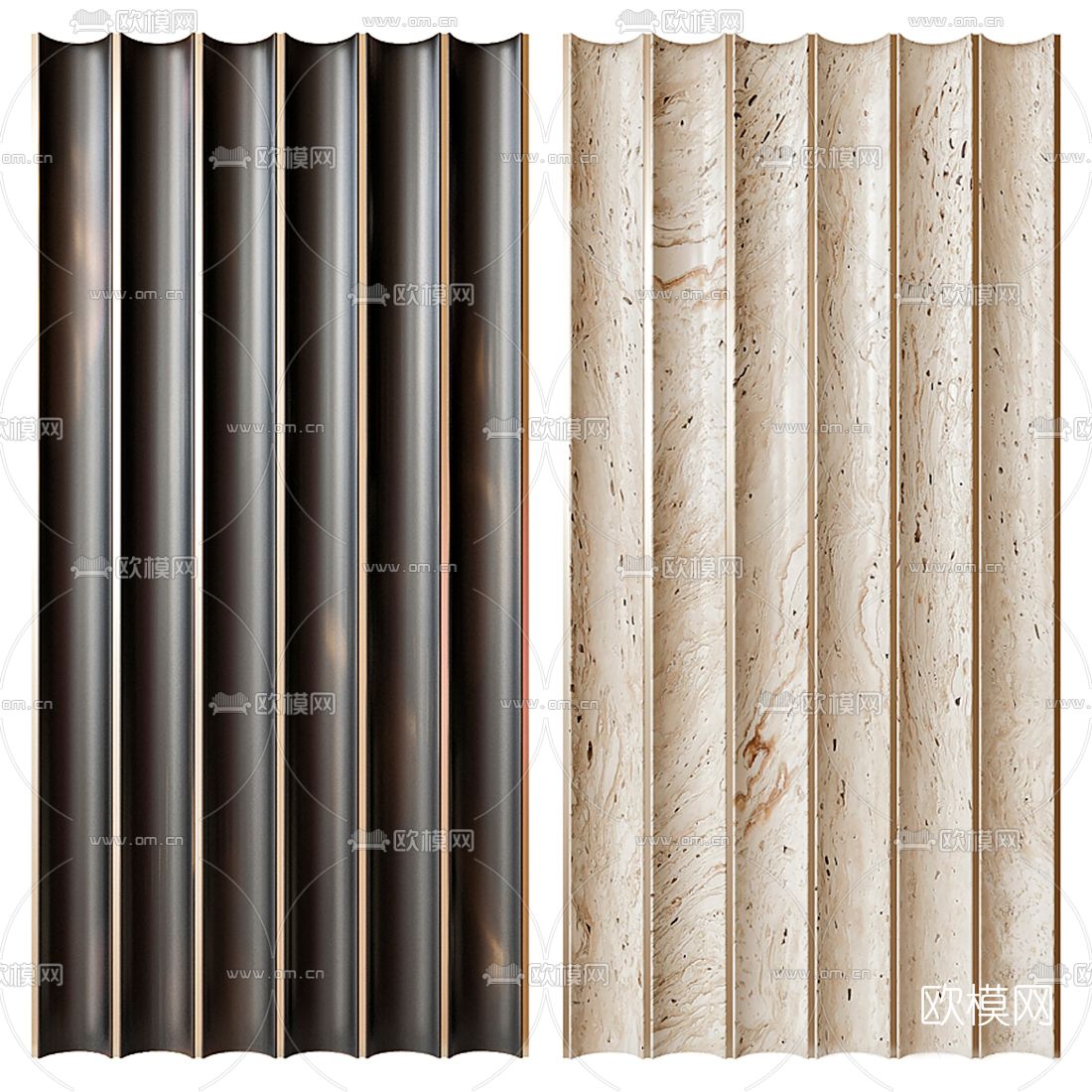 现代屏风3d模型下载（渲染图3）
