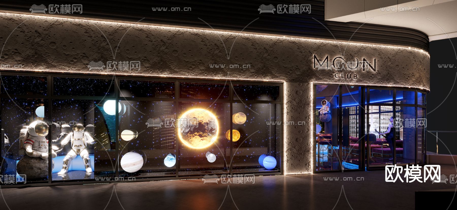 现代酒吧3d模型下载（渲染图6）