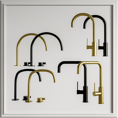 现代水槽龙头 水龙头su模型