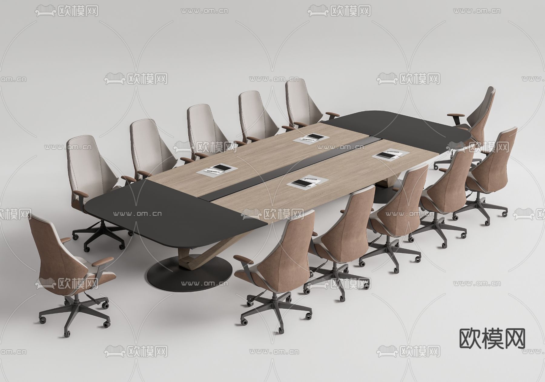 现代会议桌椅su模型
