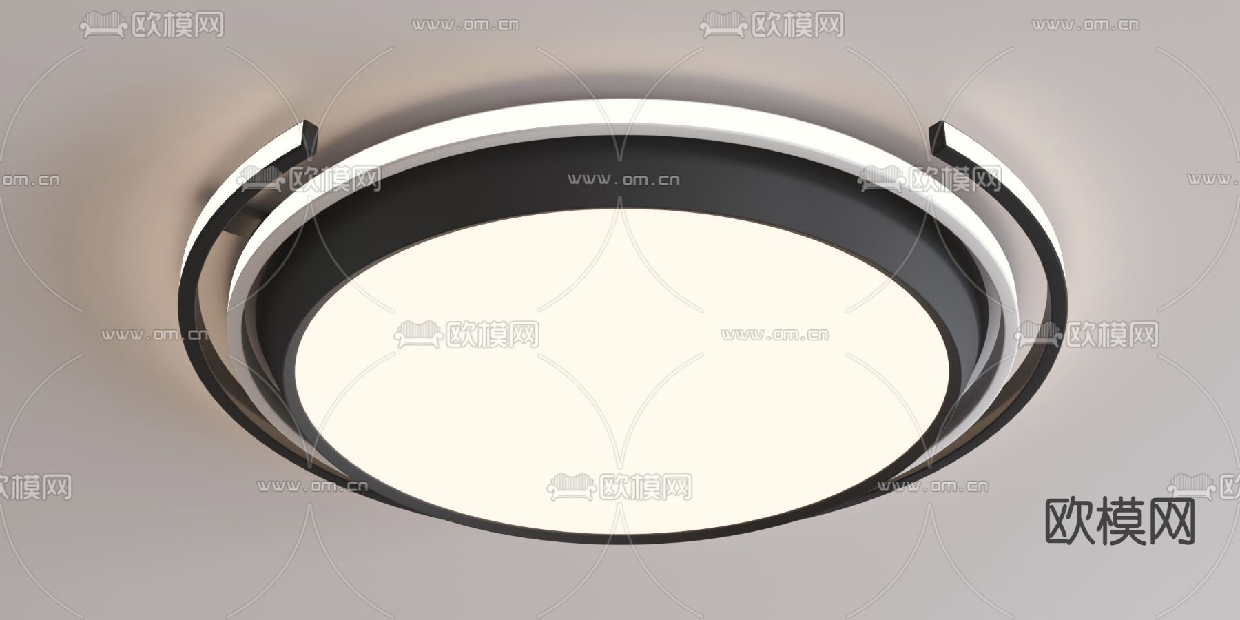 现代吸顶灯 圆形吸顶灯3d模型下载（渲染图3）