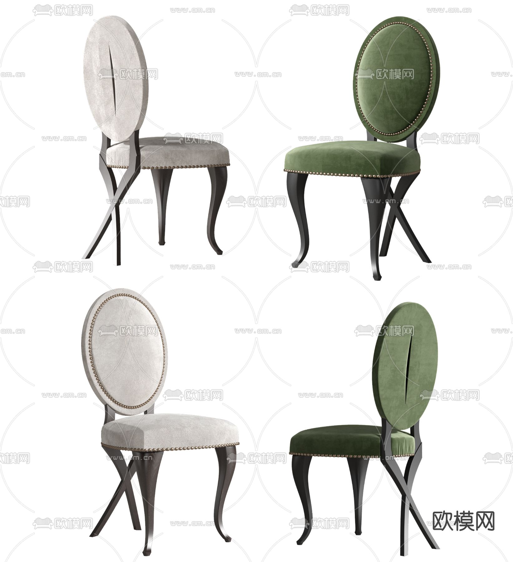 美式餐椅 单椅子3d模型下载