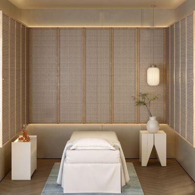  侘寂美容店包间su模型 