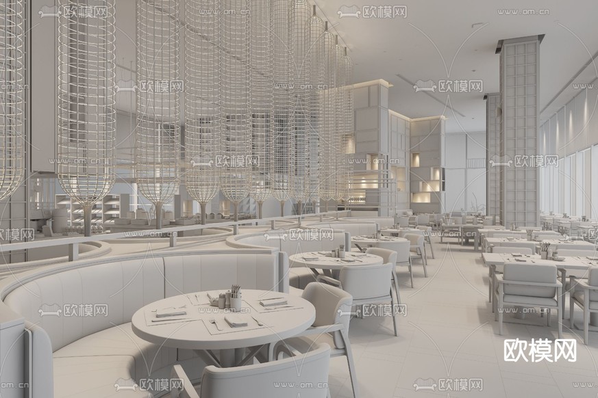 SIRHALO 富国岛韦弗利瑞享度假村西餐厅3d模型下载(渲染图2)