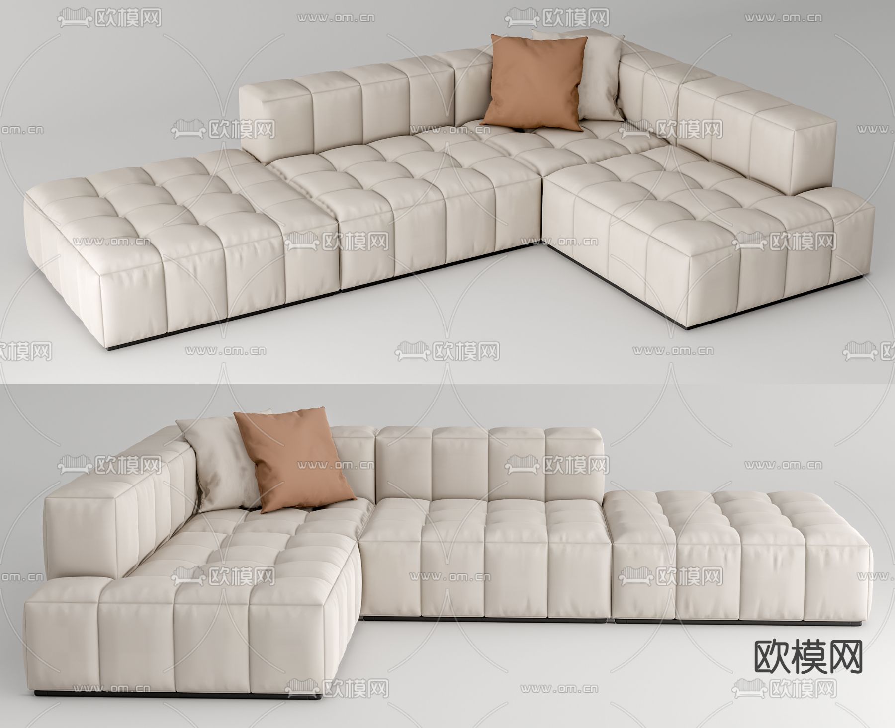 Minotti 转角沙发su模型