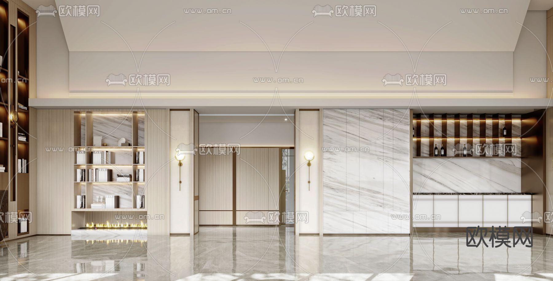 售楼处 会客区 洽谈区3d模型下载（渲染图3）