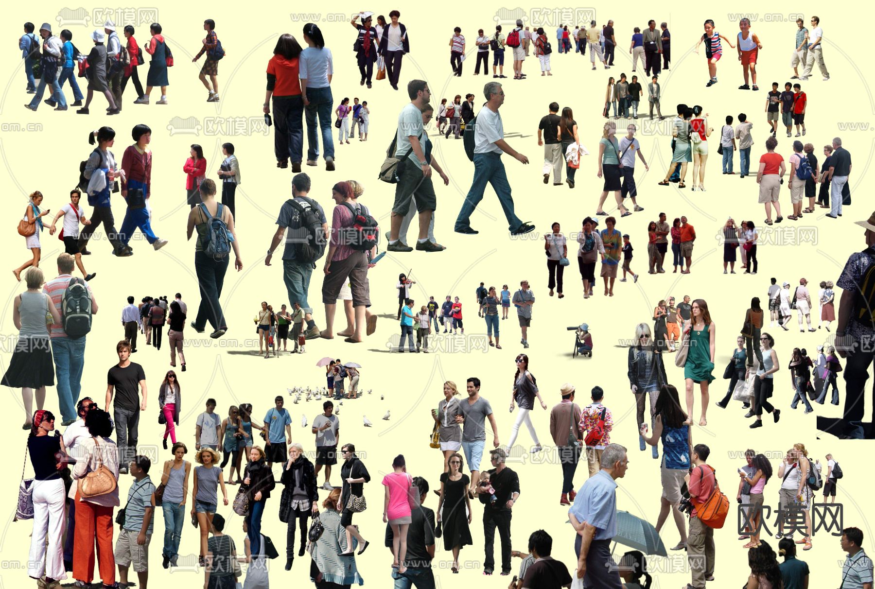 现代都市人物psd下载