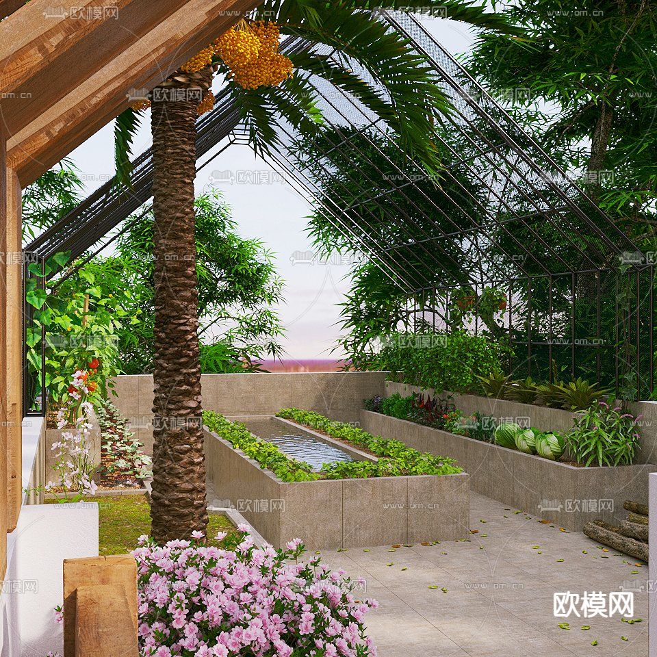 北欧简约创意大棚免费3d模型下载