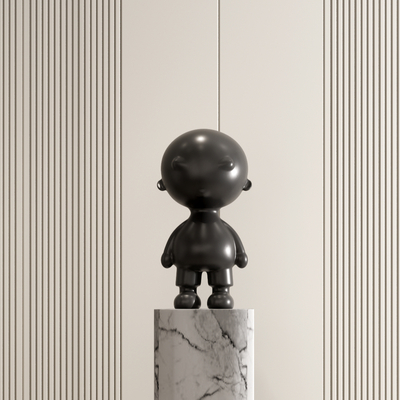  现代卡通潮玩雕塑su模型 