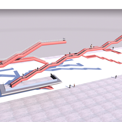 现代楼梯su模型