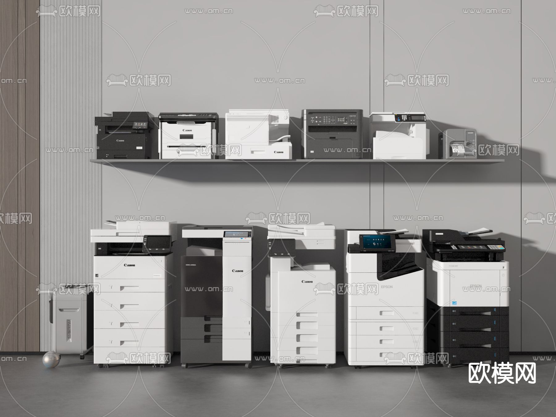 打印机 扫描机 复印机su模型下载（渲染图1）