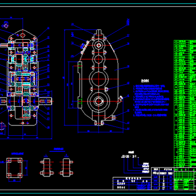  减速器机械节点大样 