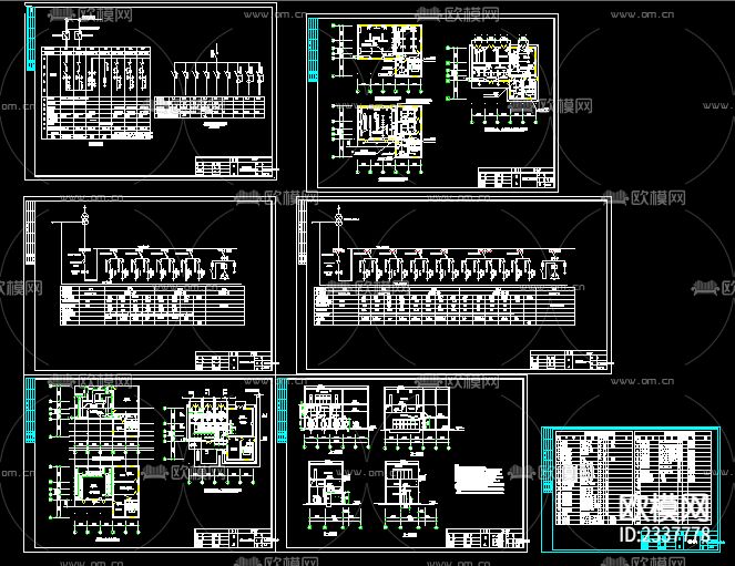 变电所电气设计整套cad施工图下载（渲染图1）
