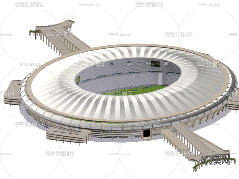 马拉卡纳球场建筑鸟瞰免费3d模型下载