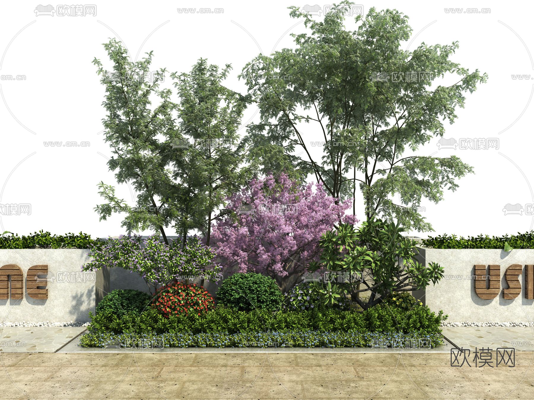 现代绿植灌木丛3d模型