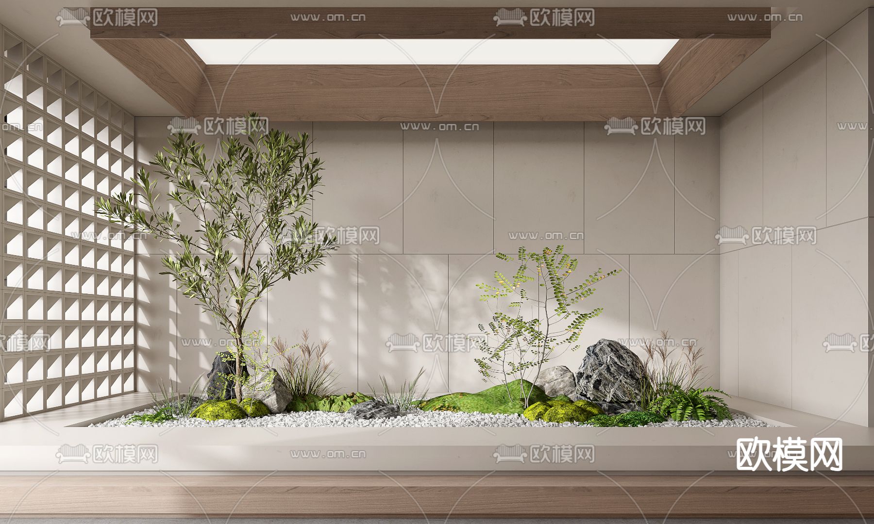 现代植物景观造景小品3d模型下载