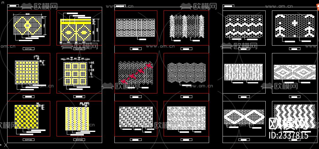 地面铺装cad图库下载（渲染图1）
