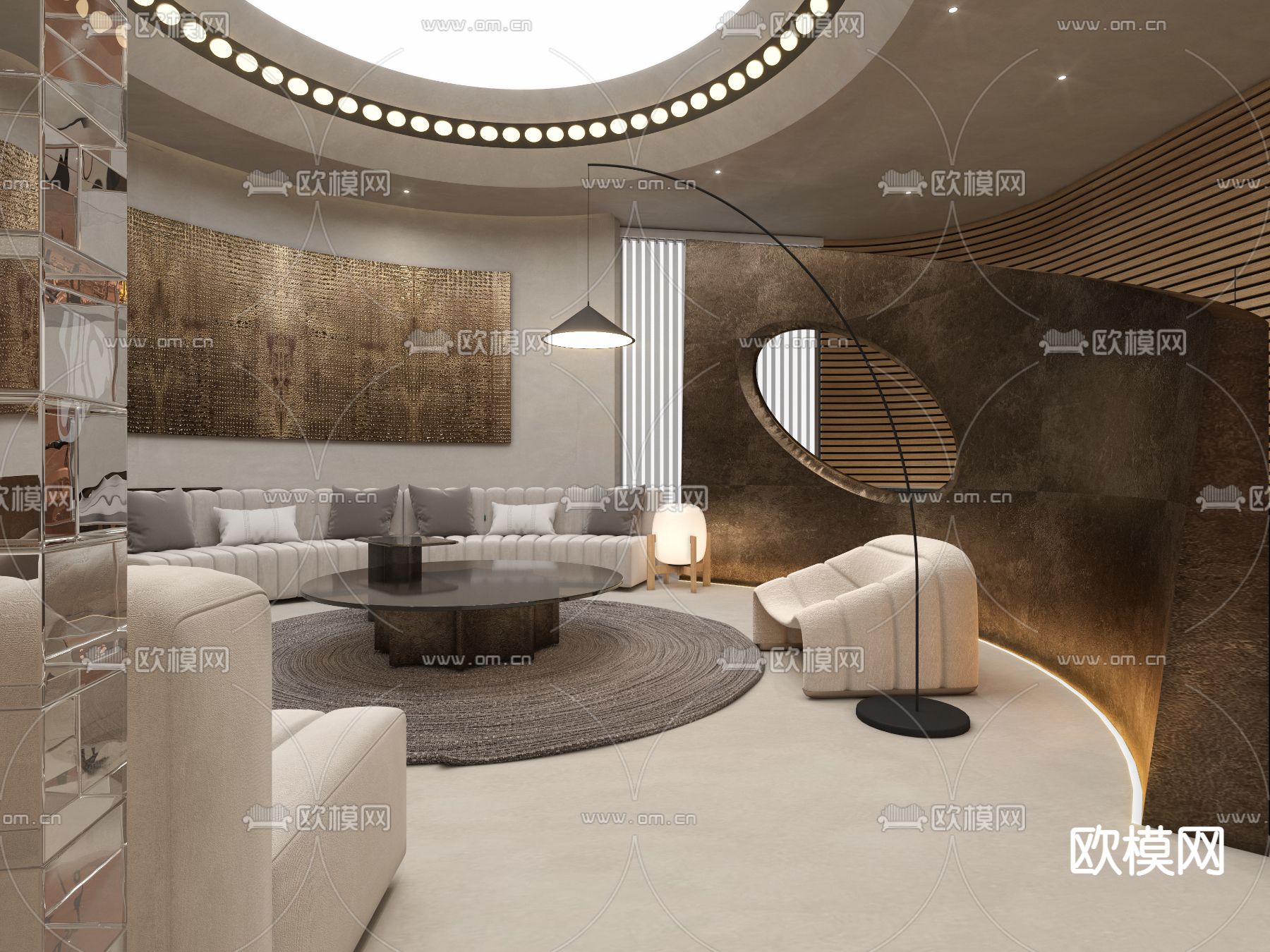 办公室茶水间 休息区3d模型下载（渲染图4）