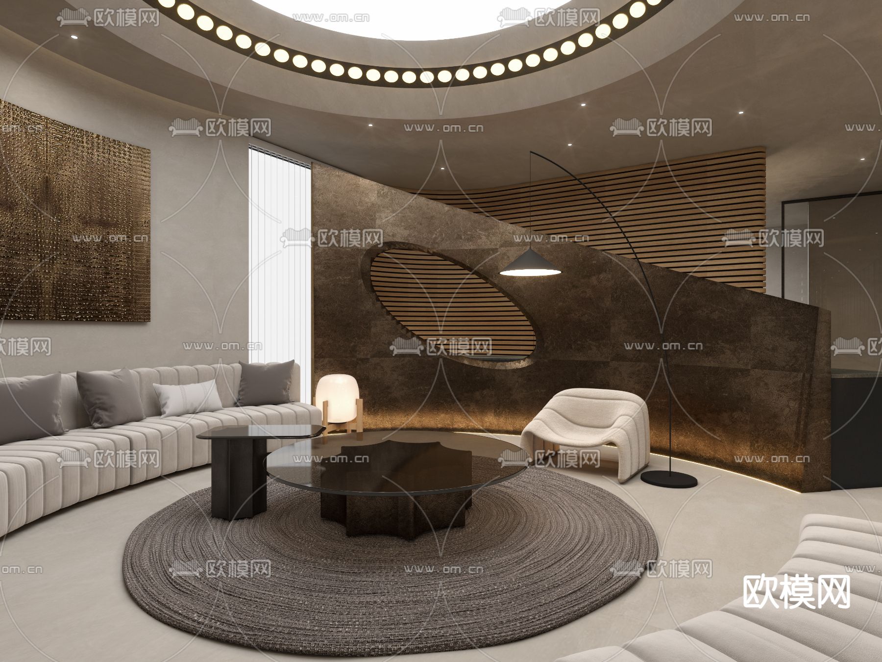 办公室茶水间 休息区3d模型下载（渲染图3）