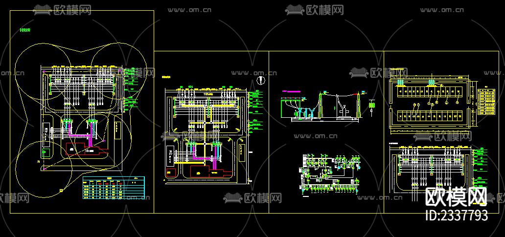 降压变电站cad施工图下载（渲染图2）