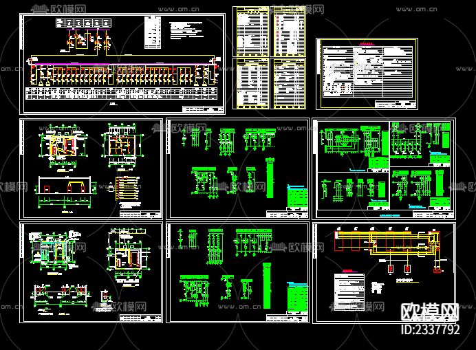 机械工厂变电所全套cad施工图下载（渲染图1）