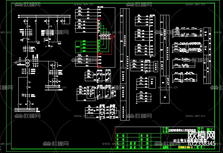 主变压器电流回路CAD施工图下载