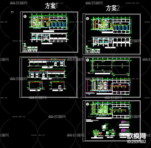 工业园中心变电所cad施工图下载（渲染图3）