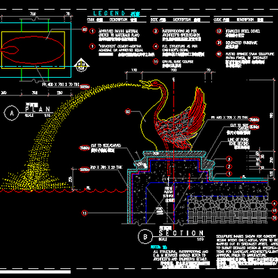  水池雕塑节点大样 
