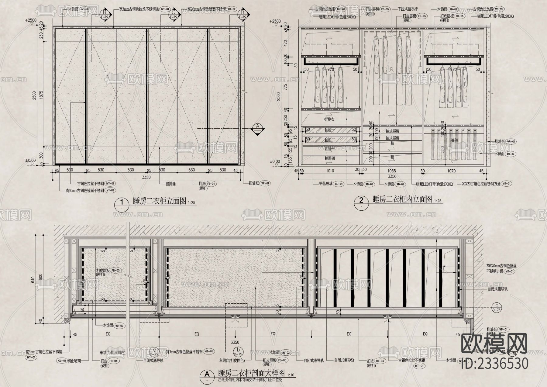 精选衣柜节点详图合集下载（渲染图4）