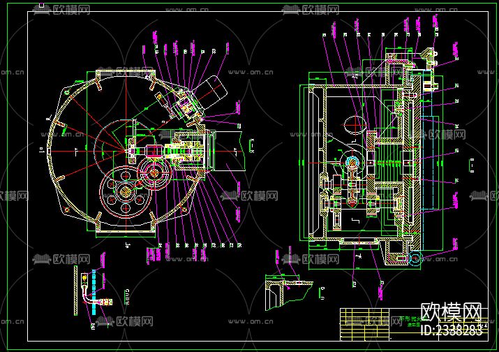 环形抛光机装配机械节点大样下载