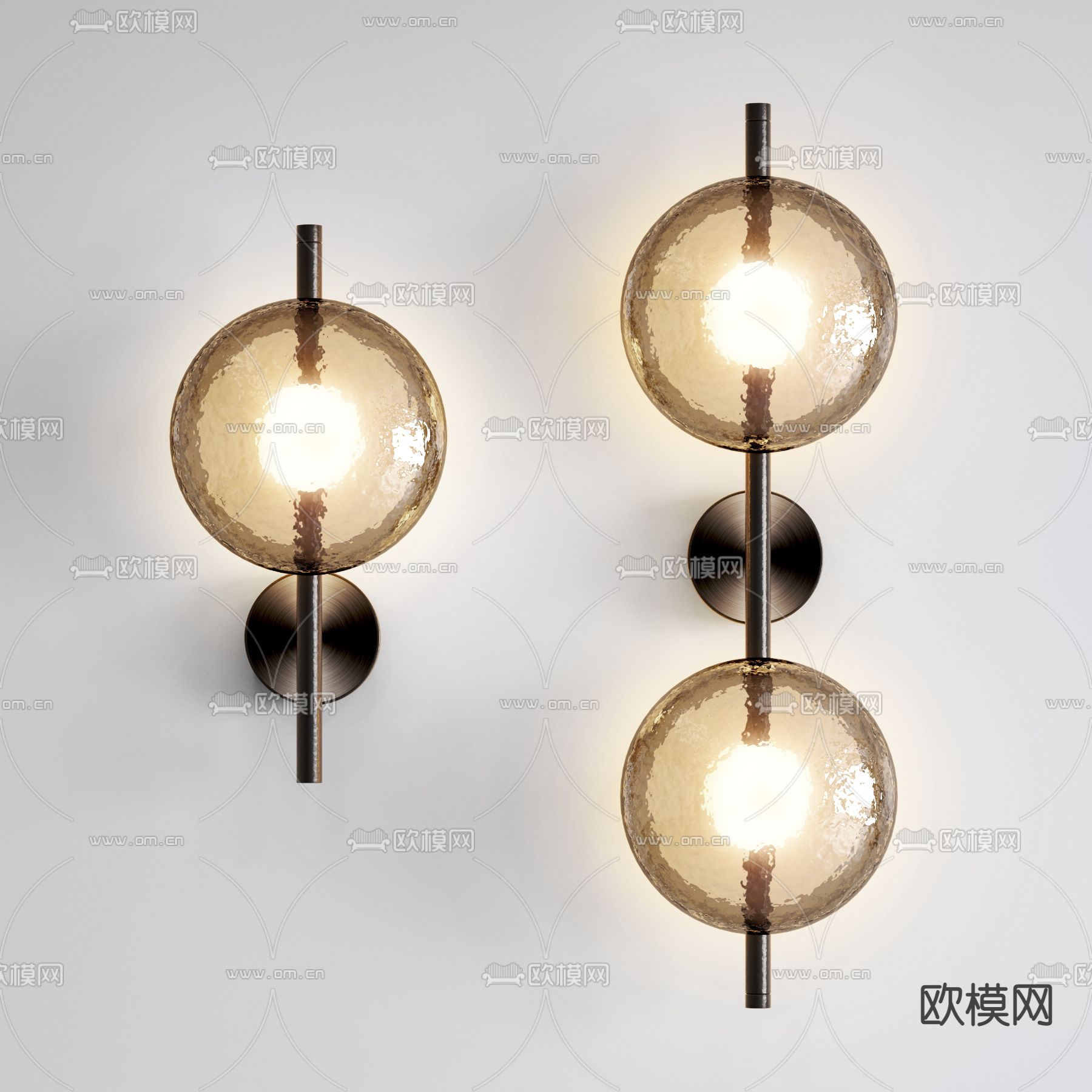 RossGardam 玻璃壁灯3d模型