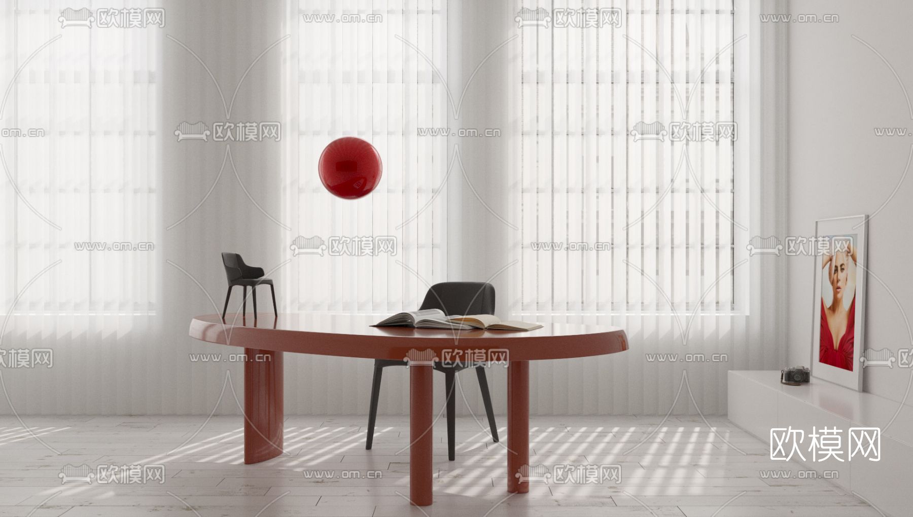 CASSINA 书桌椅3d模型下载