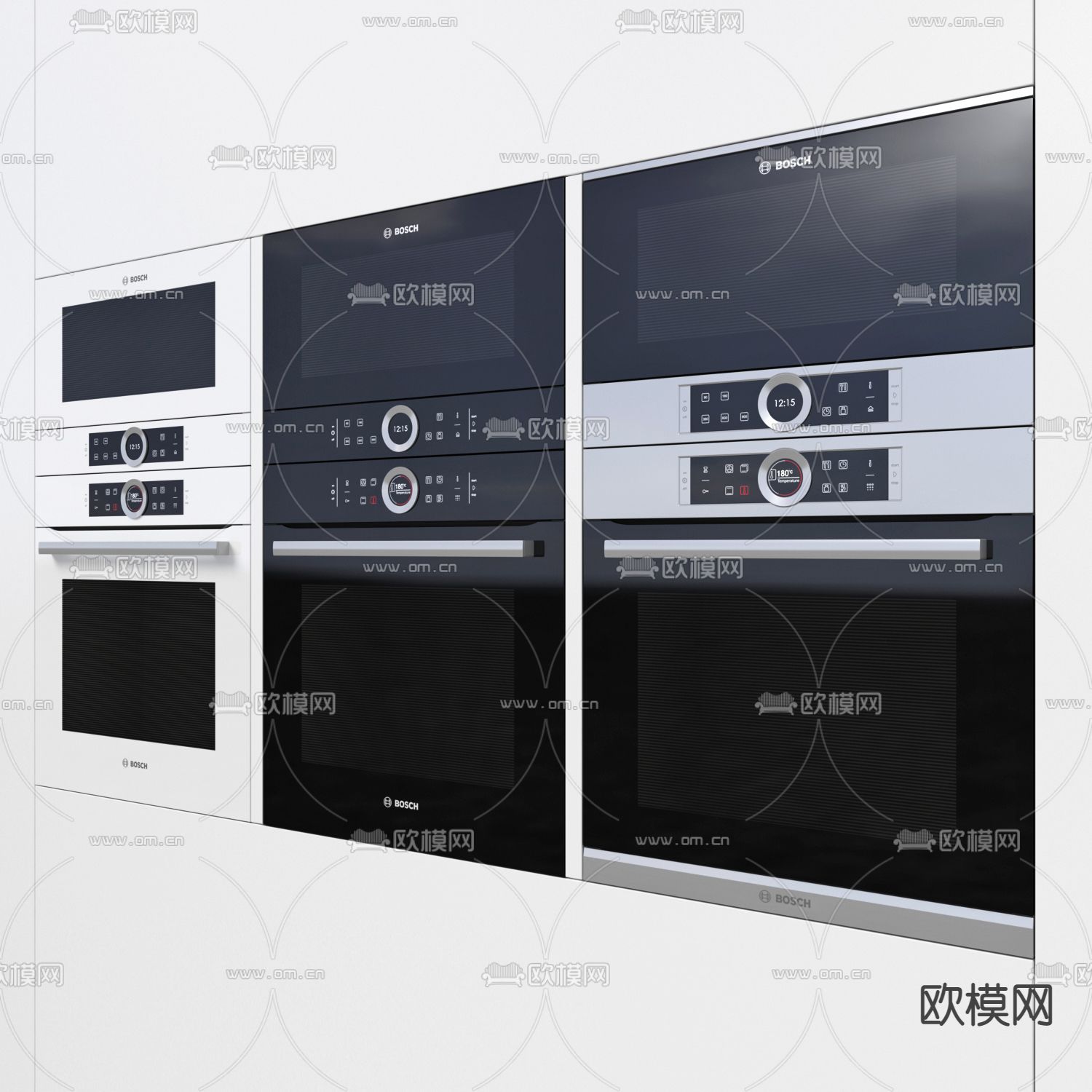 厨房器具 烤箱 微波炉3d模型下载（渲染图3）