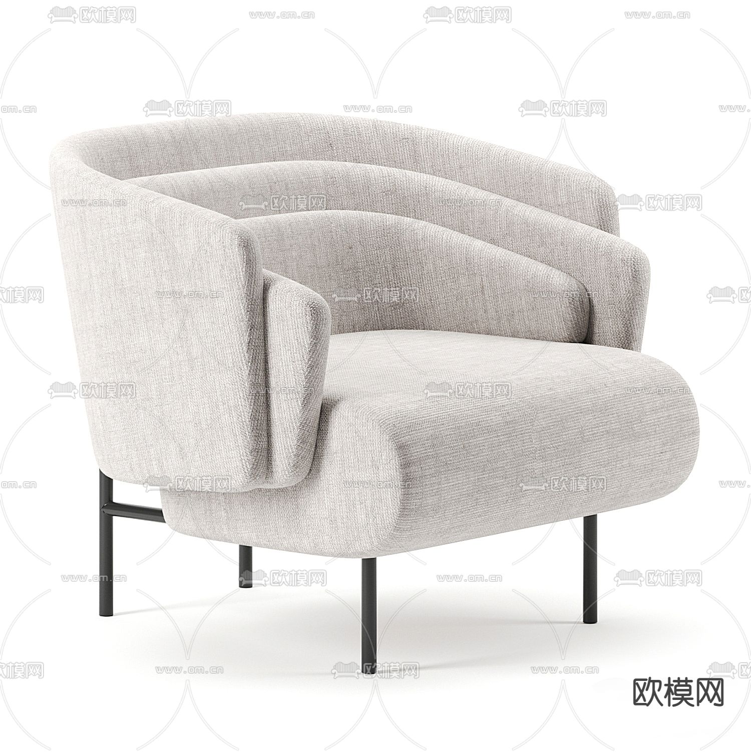 Pertica 现代休闲椅子3d模型下载