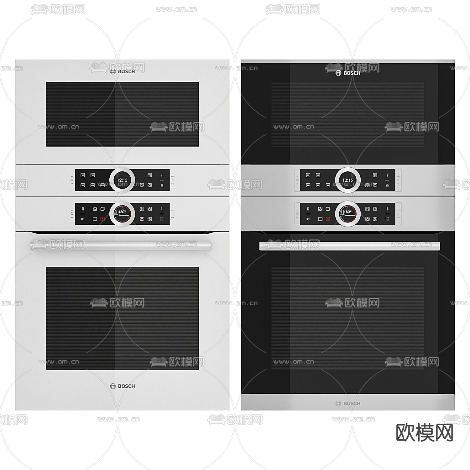 厨房器具 烤箱 微波炉3d模型下载（渲染图2）