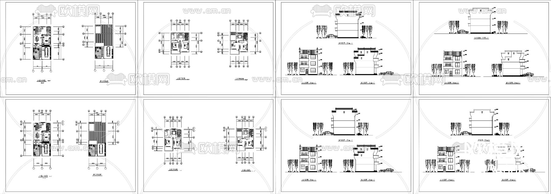 居民楼CAD施工图下载（渲染图2）