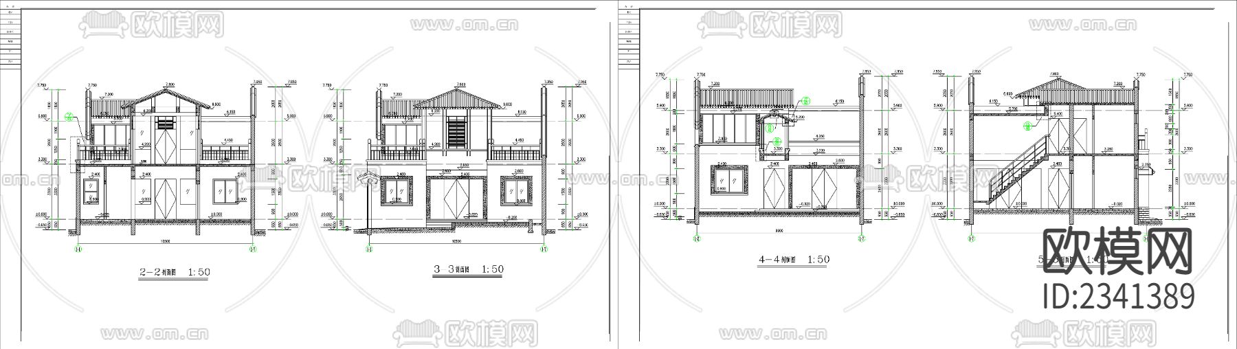 23.四合院建筑设计CAD施工图下载（渲染图2）