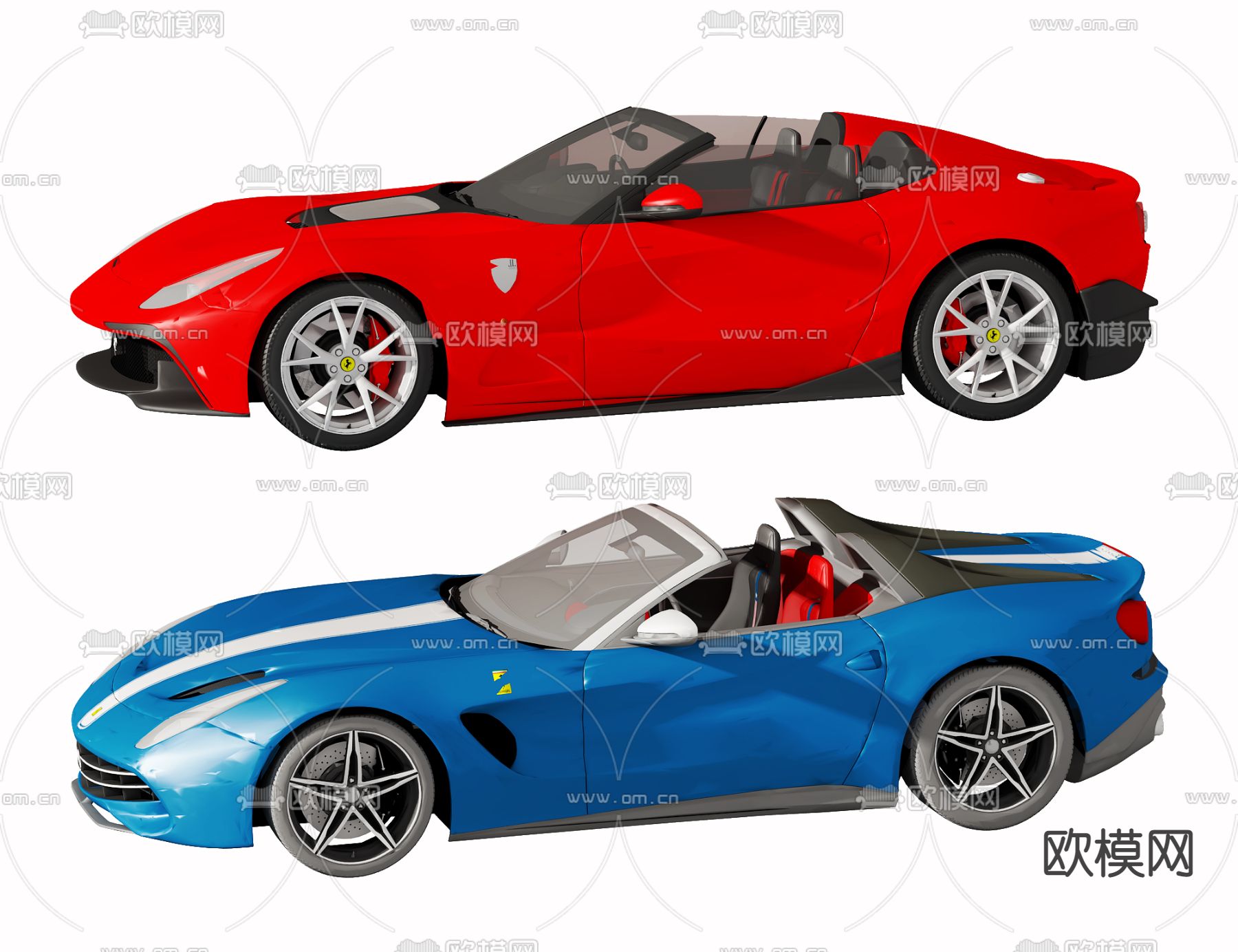 敞篷汽车 跑车3d模型下载