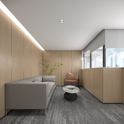  现代洽谈室 接待室su模型 