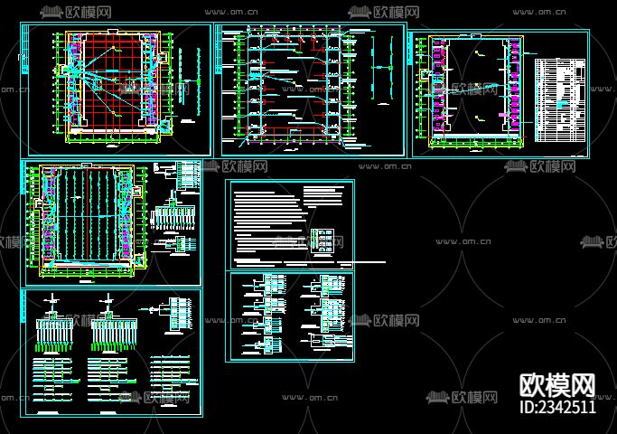 厂房电气设计CAD施工图下载（渲染图1）