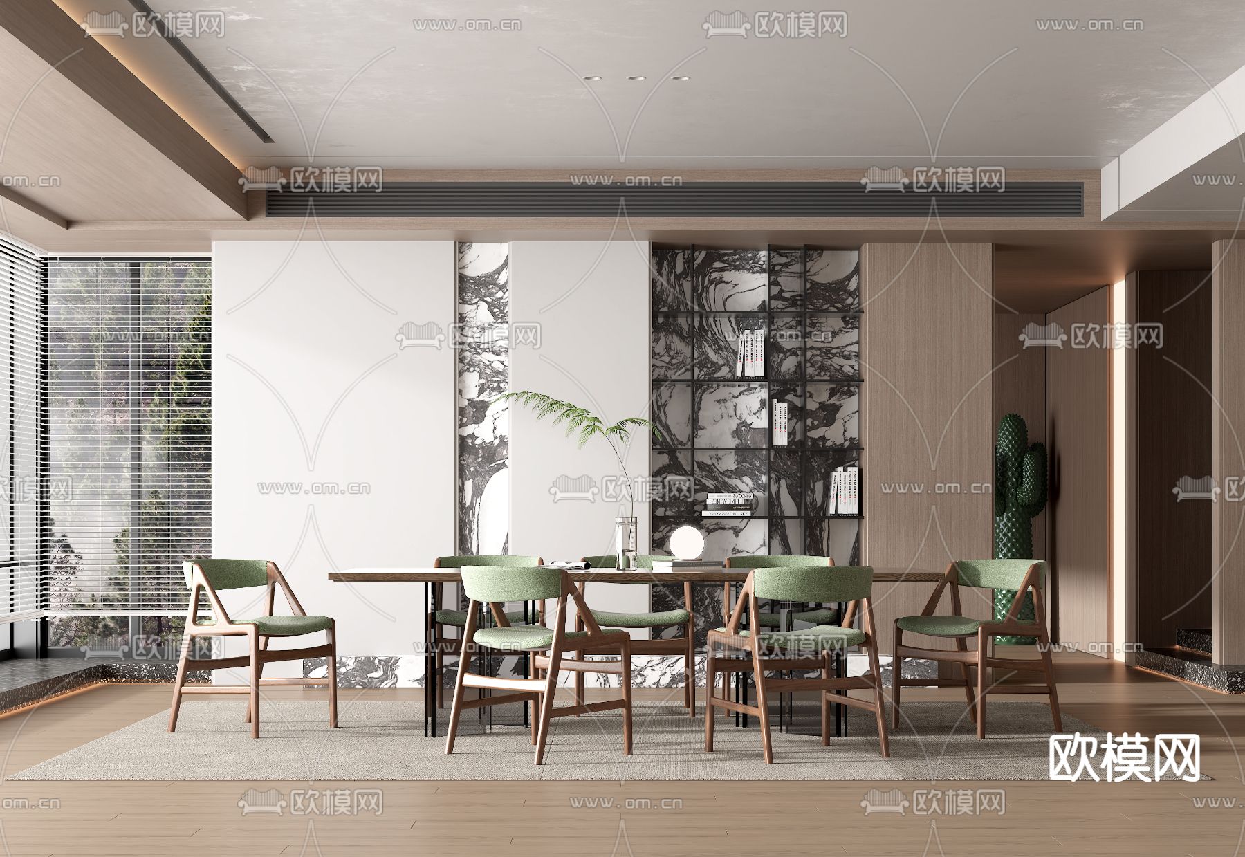 现代餐厅su模型下载_ID12167524_sketchup模型下载-欧模网
