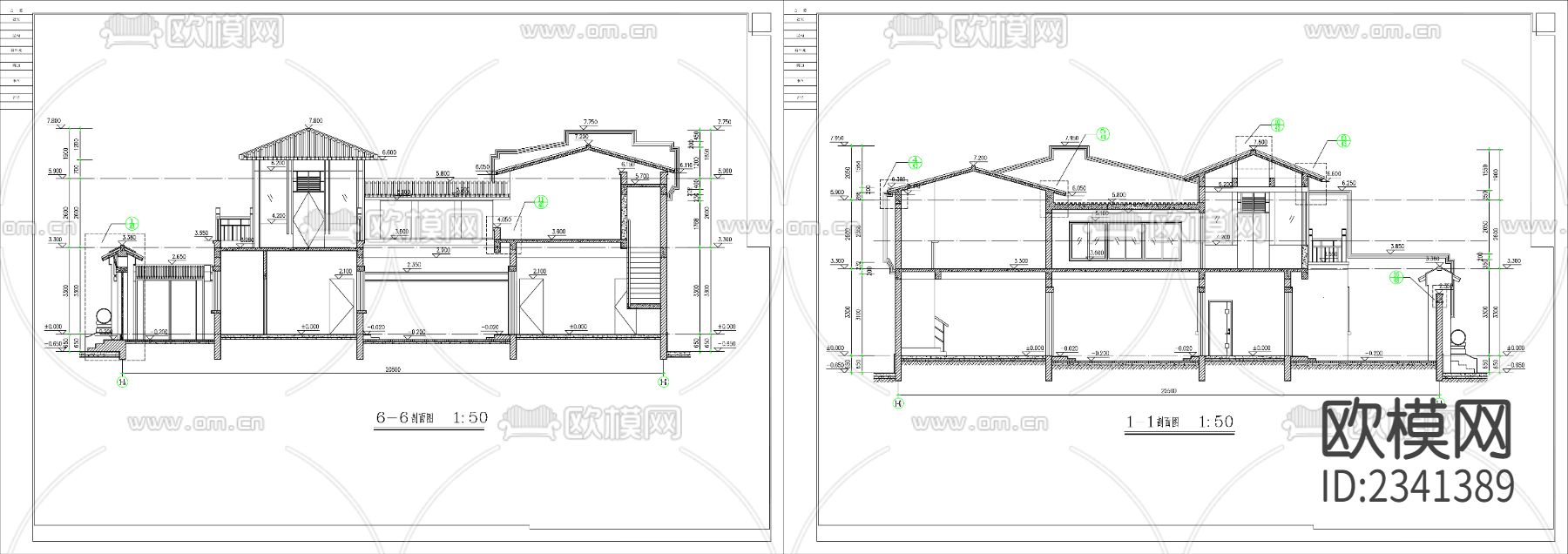 23.四合院建筑设计CAD施工图下载（渲染图1）