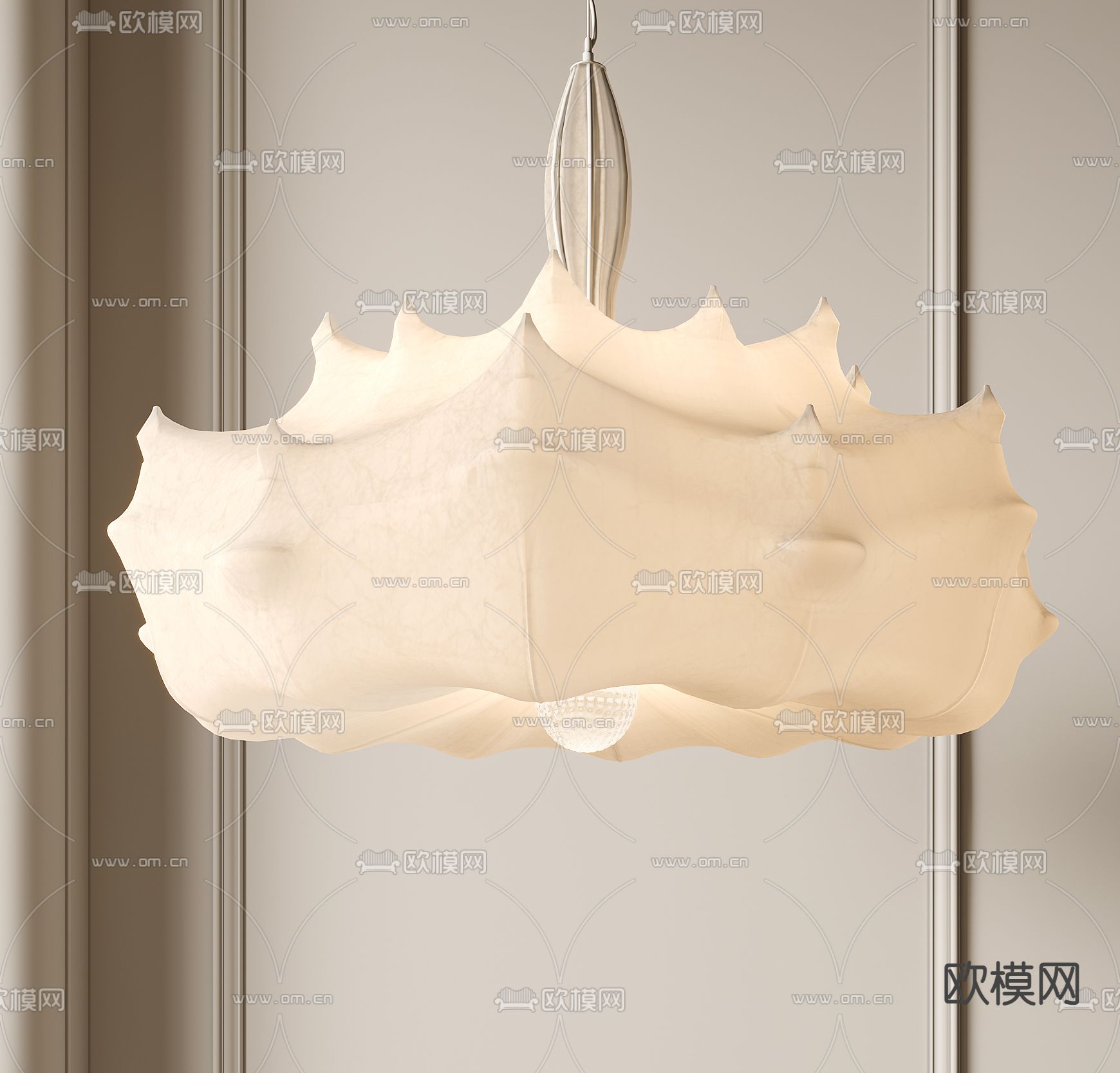 现代吊灯su模型下载（渲染图1）