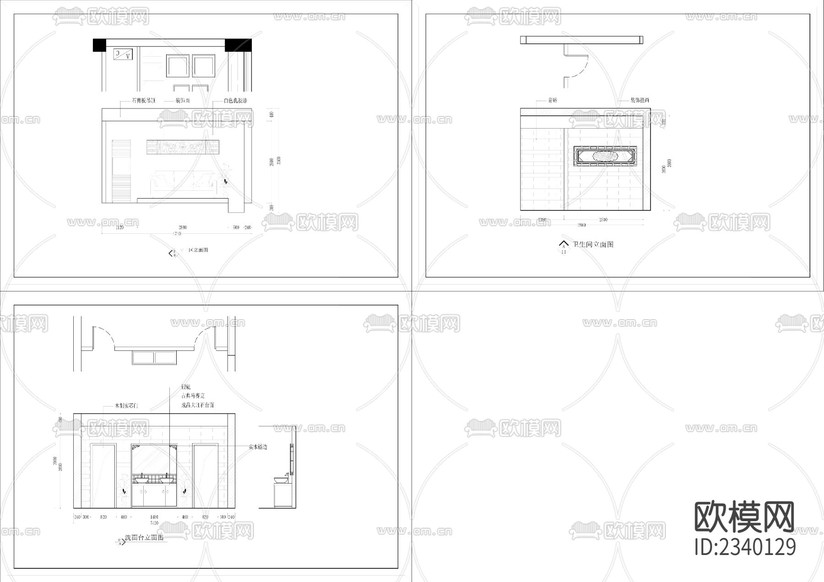 售樓部裝修建筑CAD施工圖下載(渲染圖3)